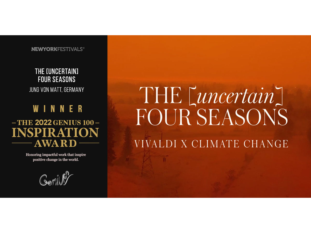 Jung von Matt’s “The [uncertain] Four Seasons” wins the 2022 Genius 100 Inspiration Award 