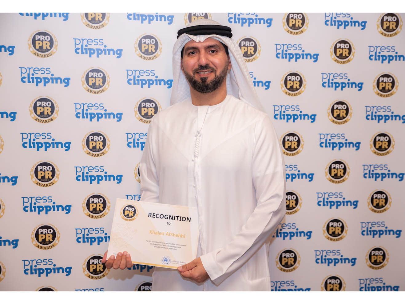 Khaled AlShehhi honored with the PRO PR GLOBE Award