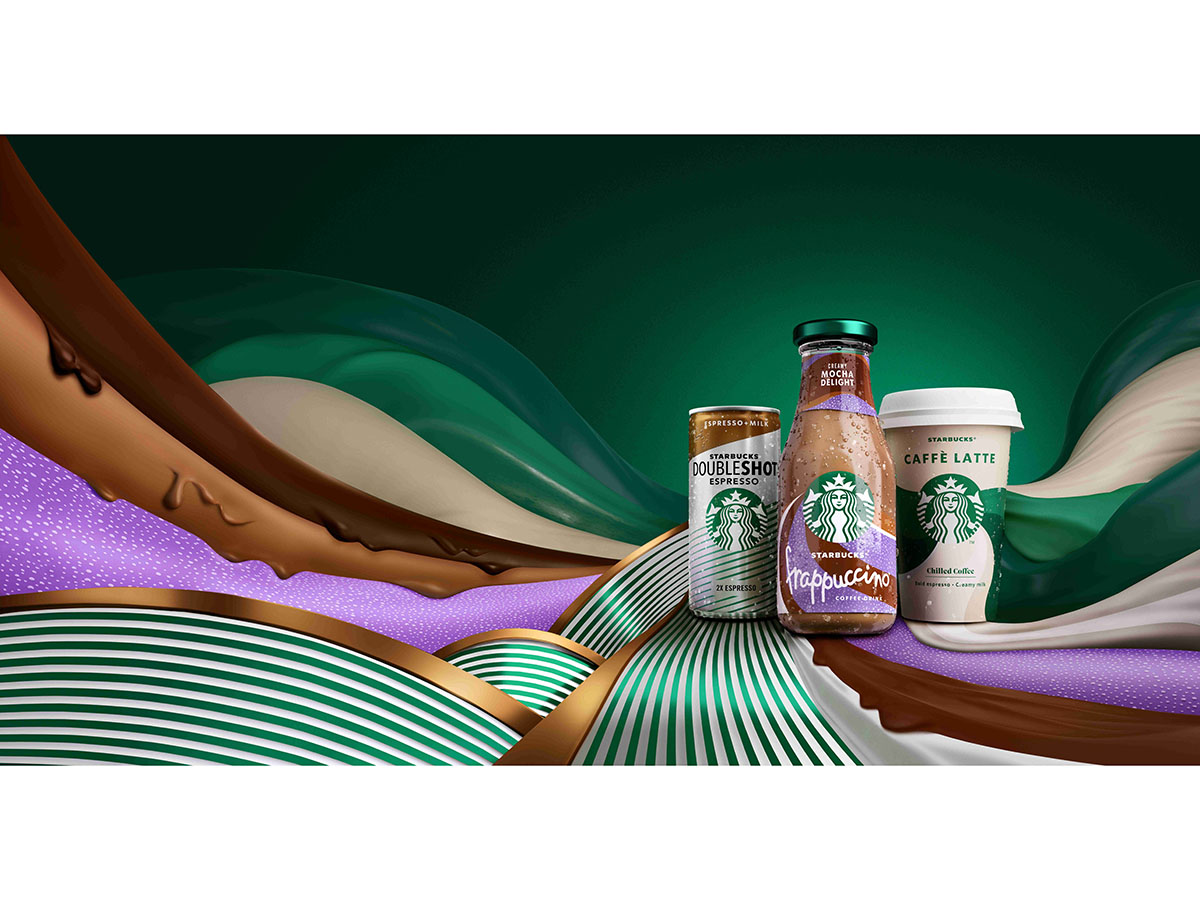 Starbucks' Ready-to-Drink portfolio gets a refreshed design and new uplifting brand campaign by Landor & Fitch
