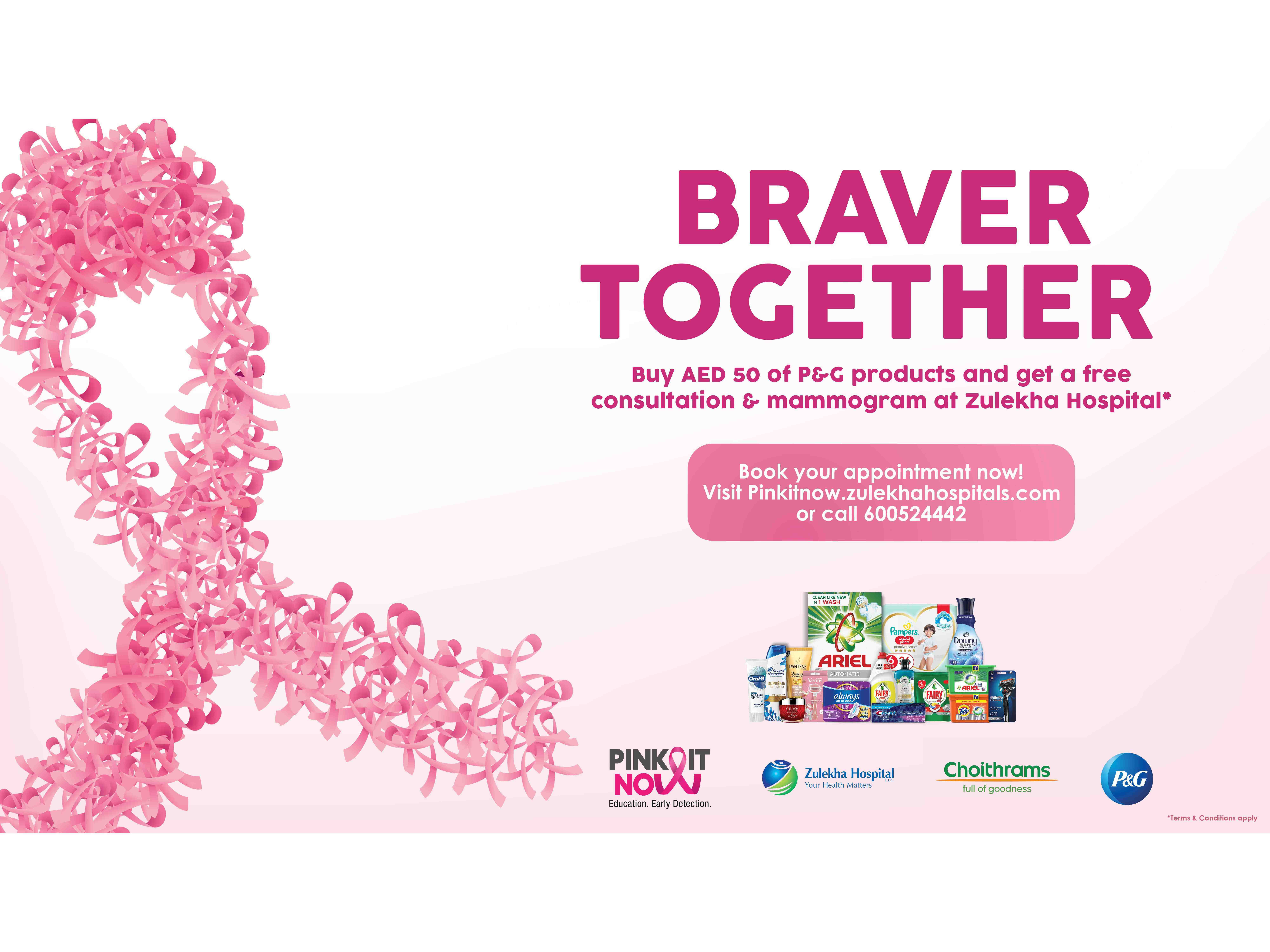 P&G, Zulekha Healthcare Group and Choithrams roll out ‘Pink it Now’ campaign in the UAE