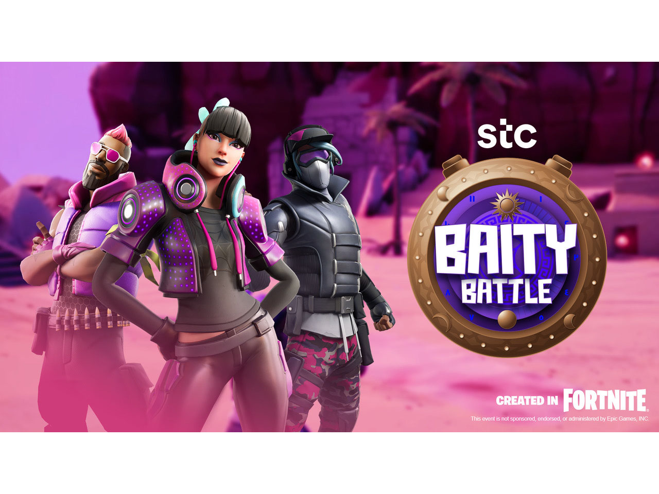 stc's Baity Battle, a Ramadan-inspired map built in Fortnite Creative to help gamers keep track of time