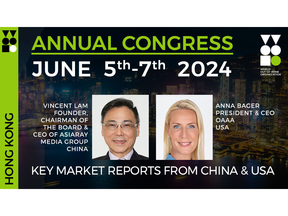 Exclusive analysis of the world's two biggest OOH markets set for WOO Global Congress in June